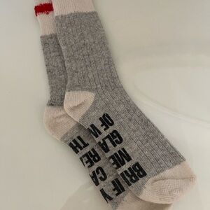 Gray and Cream Socks